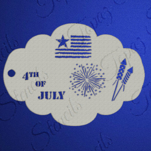 Topaz Stencils | Face Painting Stencil - 4th of July Elements (0363)