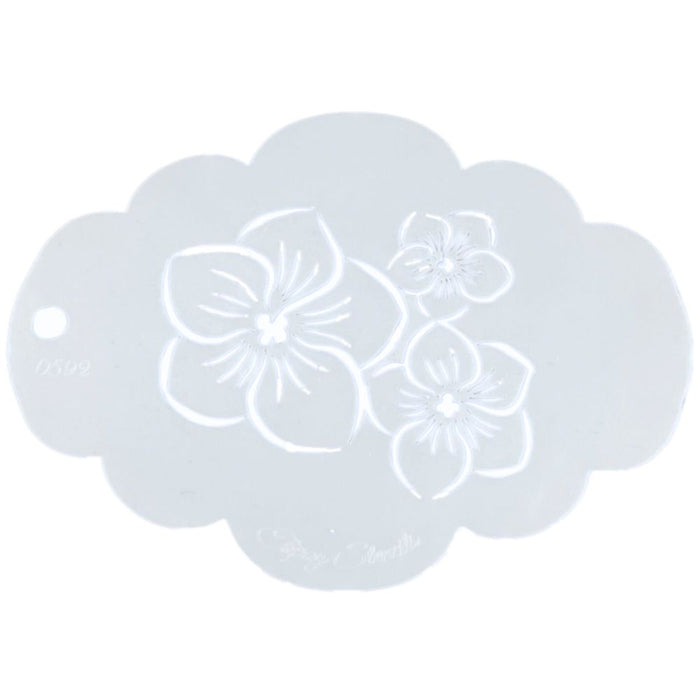 Topaz Stencils | Face Painting Stencil - African Violets (0592)