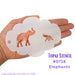 Topaz Stencils | Face Painting Stencil -  Elephants (01716)