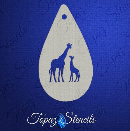 Topaz Stencils | Face Painting Stencil - Giraffes (0762)