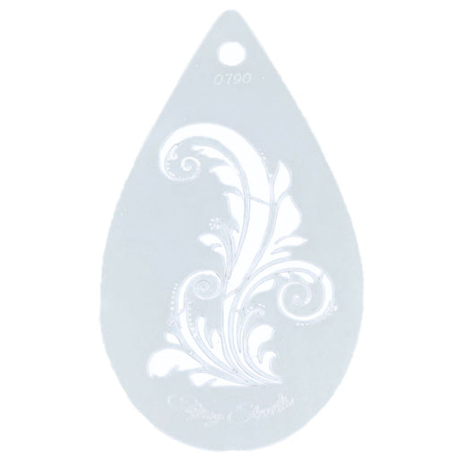 Topaz Stencils | Face Painting Stencil - Tee's Flourish (0790)