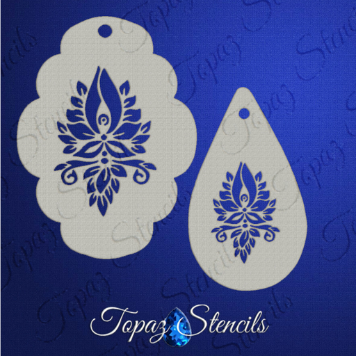 Topaz Stencils | Face Painting Stencil - Mommy And Me - Melissa Henna Set (0812)