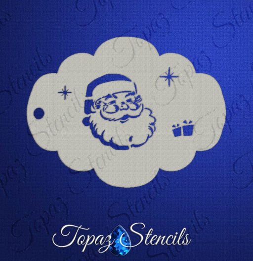 Topaz Stencils | Face Painting Stencil - Rosy Cheeks Santa (0825)
