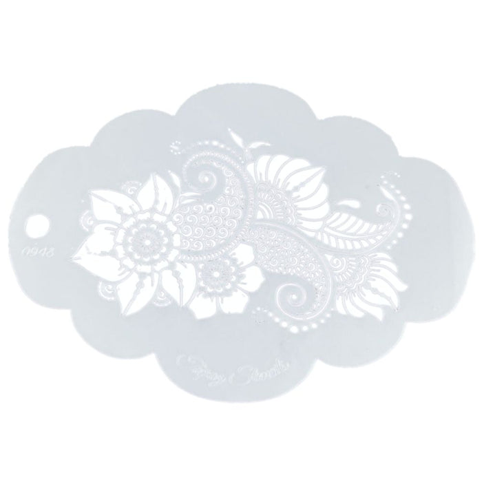 Topaz Stencils | Face Painting Stencil - Henna Flowers - Destiny (0948)