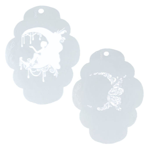 Topaz Stencils | Face Painting Stencil - Moon Drop Fairy Set (0990)