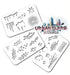 Urban Flare Stencils | Face Painting Stencils by Tamina Muhammad - TEXTURES - 3 Piece Set