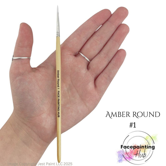Face Painting Hub  | Face Painting Brush - Amber Round #1