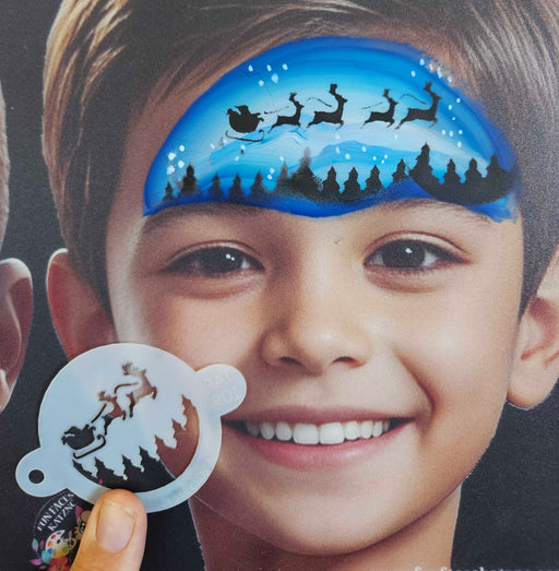 TAP 109 Face Painting Stencil - Santa's Flight Centerpiece