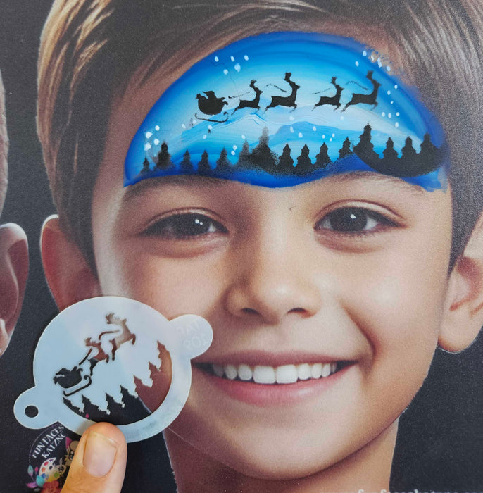 TAP 109 Face Painting Stencil - Santa's Flight Centerpiece