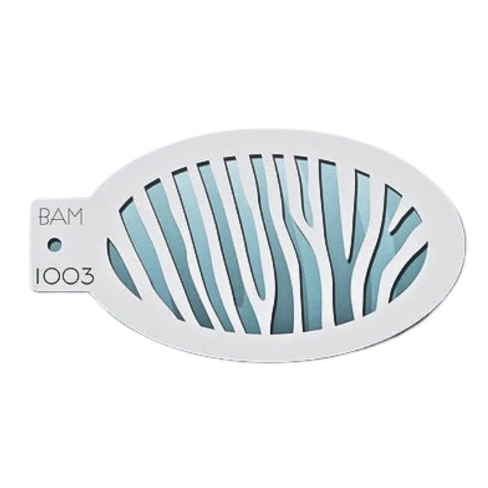 Bad Ass Mini 1003 - Face Painting Stencil - Zebra