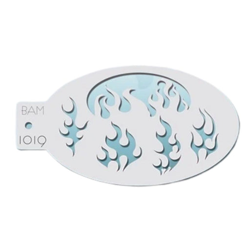 Bad Ass Mini 1019 - Face Painting Stencil - Flames