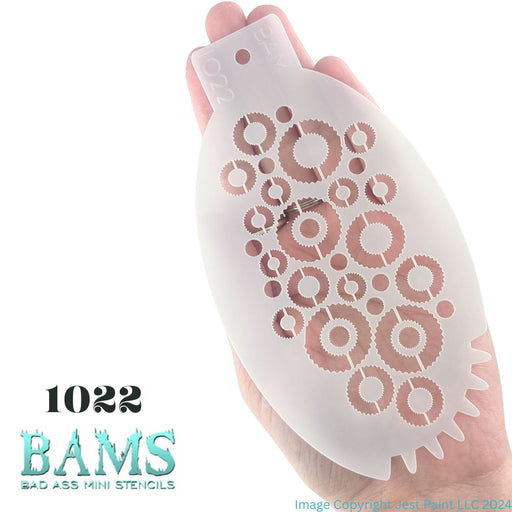 Bad Ass Mini 1022 - Face Painting Stencil - Mini Gears - Overstock Sale!