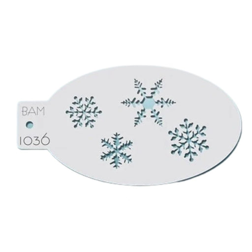 Bad Ass Mini 1036 - Face Painting Stencil - Snowflakes