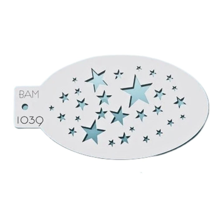 Bad Ass Mini 1039 - Face Painting Stencil - Stars