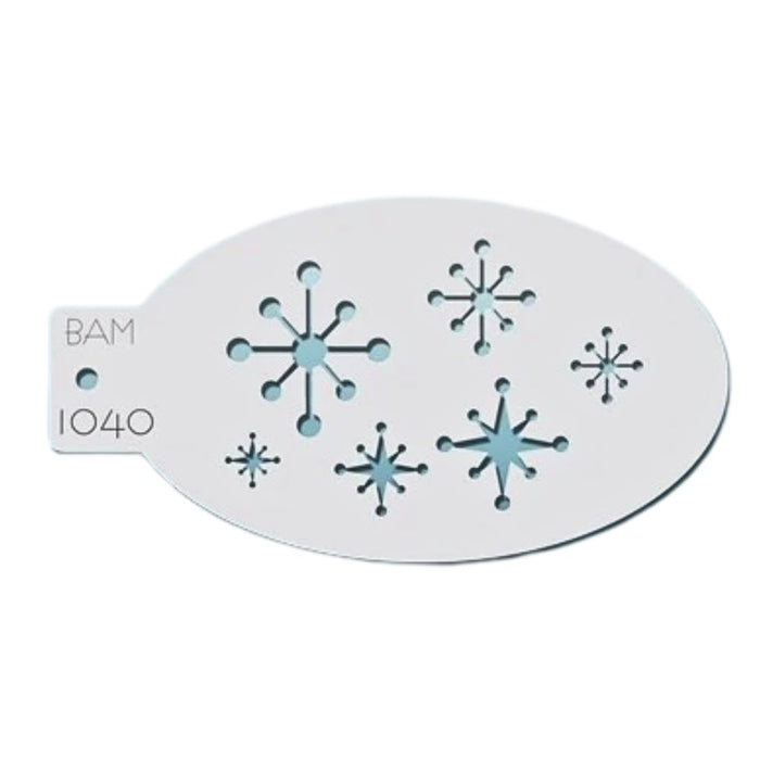 Bad Ass Mini 1040 - Face Painting Stencil - Twinkling Flakes