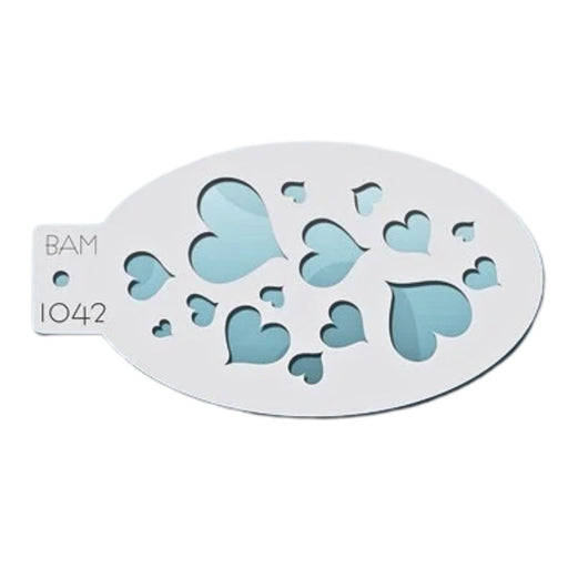 Bad Ass Mini 1042-Face Painting Stencil- Hearts