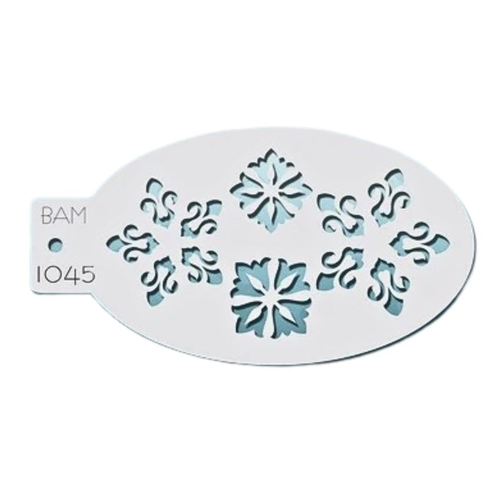 Bad Ass Mini 1045 - Face Painting Stencil - Frozen Crystal Snowflakes - While Supplies Last!