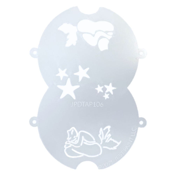 JPDTAP 106 Face Painting Double Stencil - Sleeping Mermaid