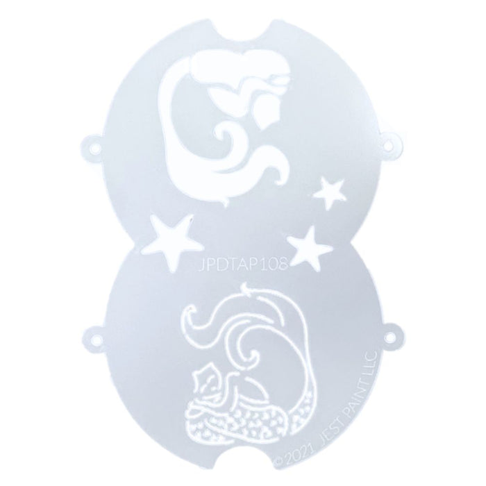 JPDTAP 108 Face Painting Double Stencil - Mermaid with Scales