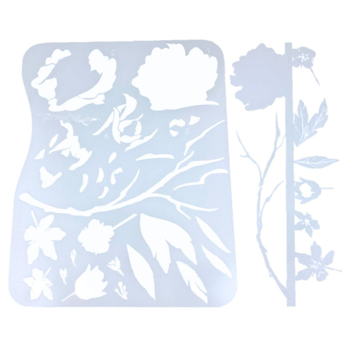 Tattoo Pro 109 - Body Painting Stencil - Flower and Leaf