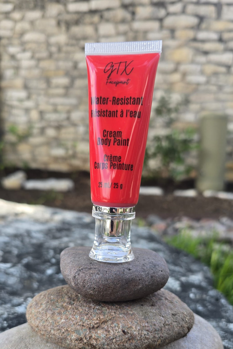 GTX Face Paint | Silicone Based Water Resistant Cream -  Rodeo Red  - 25ml Easy Squeezy Tube