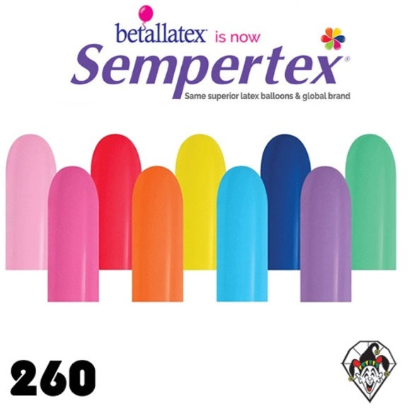 Sempertex Batallatex | Latex Twisting Balloons - 260S FASHION Assortment - 100ct  (57000)