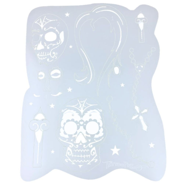 Tattoo Pro 117  - Body Painting Stencil - Sugar Skulls