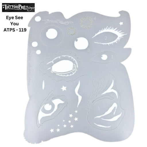 Tattoo Pro 119 - Body Painting Stencil - Eye See You