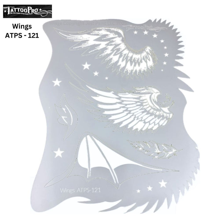 Tattoo Pro 121 - Body Painting Stencil - Wings