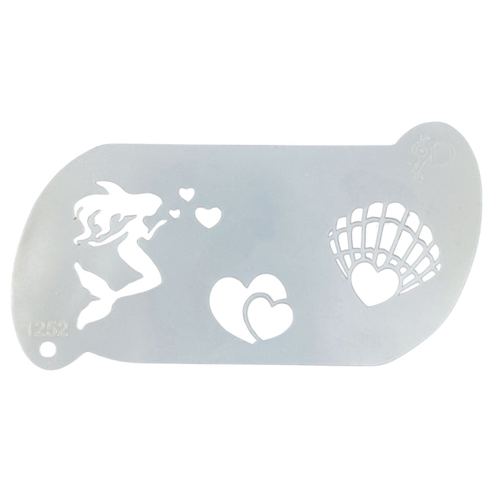 Diva Stencils | Face Painting Stencil | Valentine Mermaid (1252)