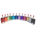 Art Factory |  Set of 12 Rainbow Jewel Opaque Body Glitters in BIG 1 oz Poofs in Clear Pouch