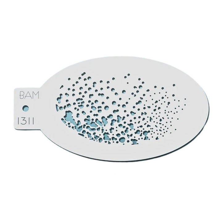 Bad Ass Mini 1311 - Face Painting Stencil - Splatter Dots