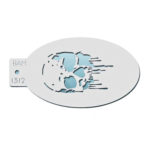 Bad Ass Mini 1312 - Face Painting Stencil - Dripping Skull