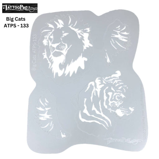 Tattoo Pro 133  - Body Painting Stencil - Big Cats