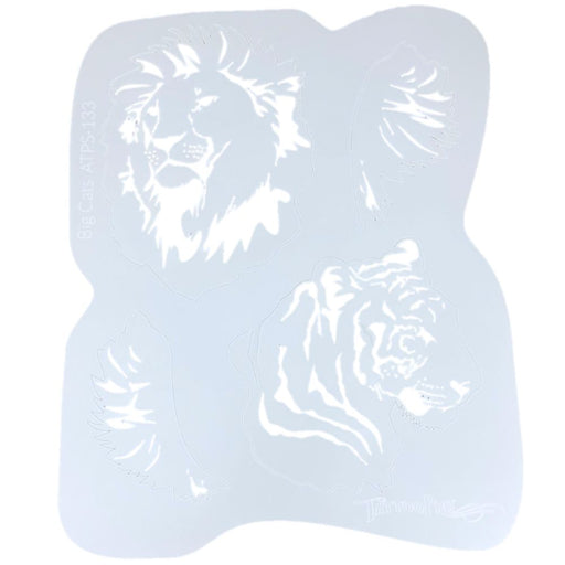 Tattoo Pro 133  - Body Painting Stencil - Big Cats