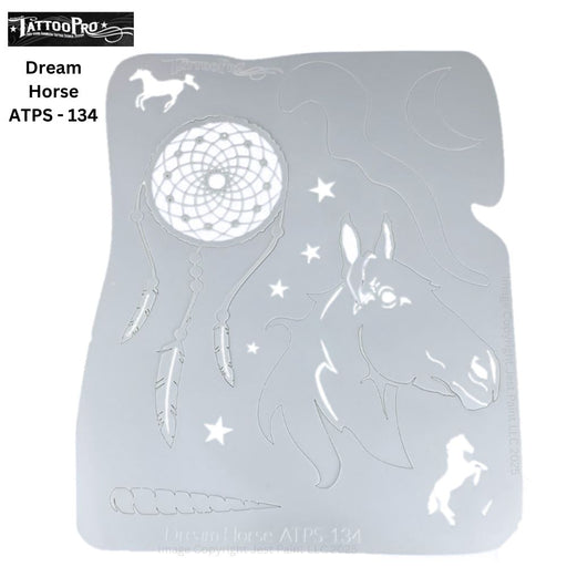 Tattoo Pro 134  - Body Painting Stencil - Dream Horse