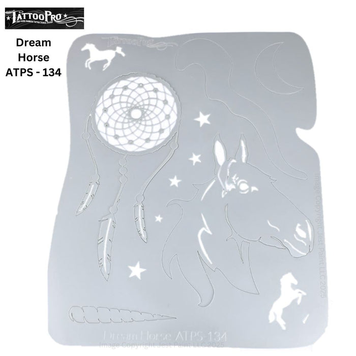Tattoo Pro 134  - Body Painting Stencil - Dream Horse