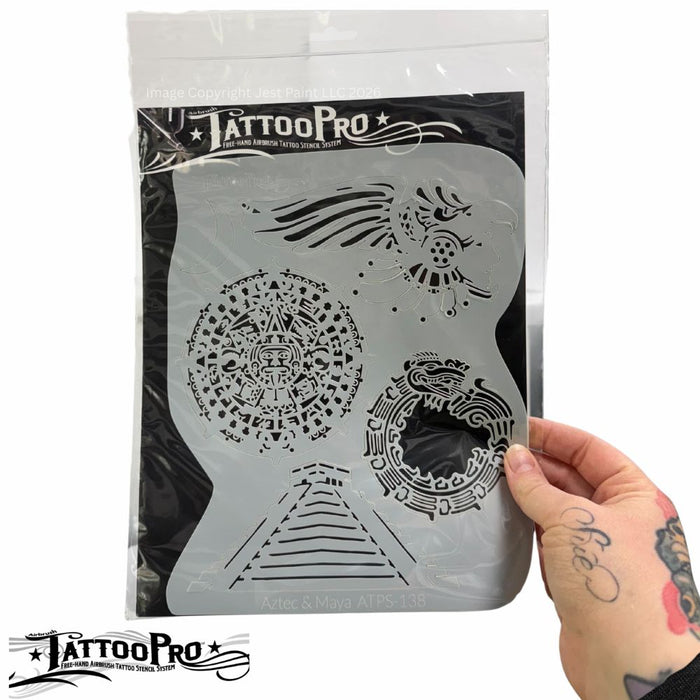 Tattoo Pro 138  - Body Painting Stencil - Aztec & Mayan