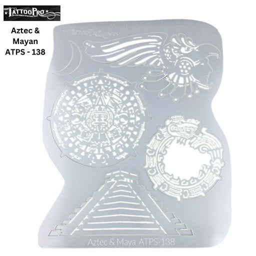 Tattoo Pro 138  - Body Painting Stencil - Aztec & Mayan