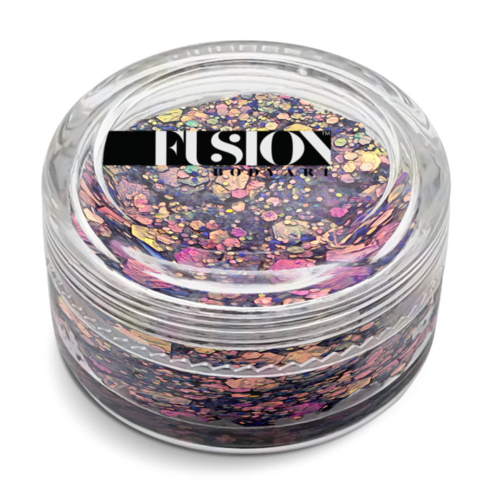 Fusion Body Art | Glitter Creams - MYSTICAL PURPLE 10mL (UV Reactive & Color Shifting)
