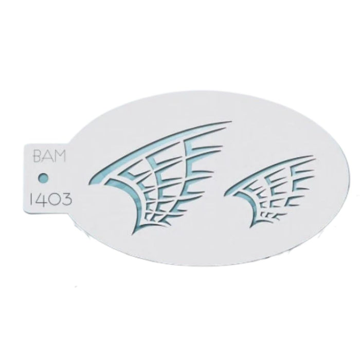 Bad Ass Mini 1403 - Face Painting Stencil - Dragon Wing