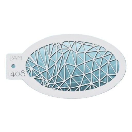 Bad Ass Mini 1408 - Face Painting Stencil - Cracked Glass