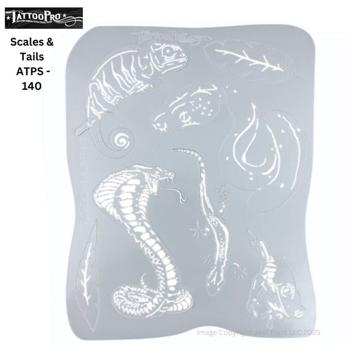 Tattoo Pro 140  - Body Painting Stencil - Scales & Tails