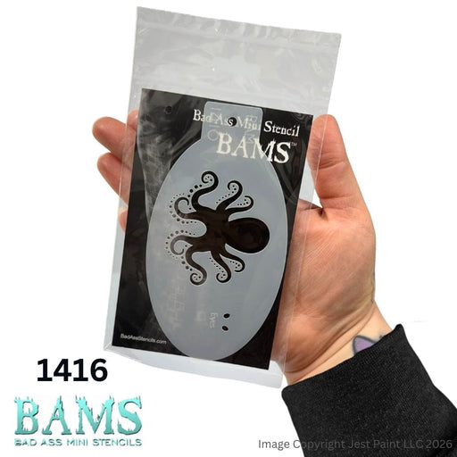 Bad Ass Mini 1416 - Face Painting Stencil - Octopus
