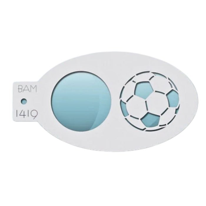 Bad Ass Mini 1419 - Face Painting Stencil - Soccer Ball