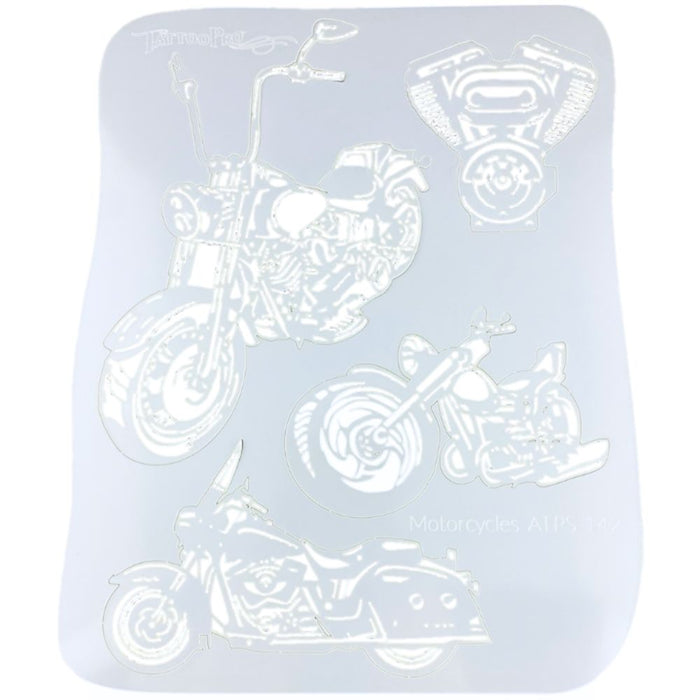 Tattoo Pro 142  - Body Painting Stencil - Motorcycles