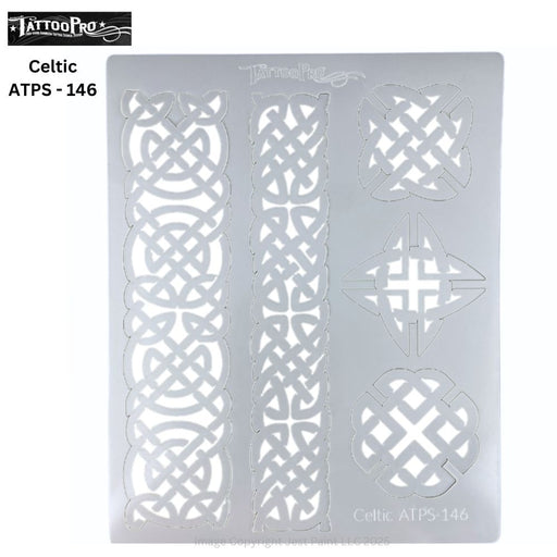 Tattoo Pro 146 - Body Painting Stencil - Celtic