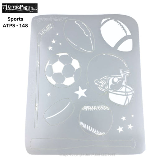 Tattoo Pro 148 - Body Painting Stencil - Sports