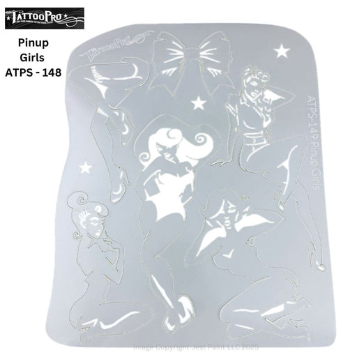 Tattoo Pro 149 - Body Painting Stencil - Pinup Girls