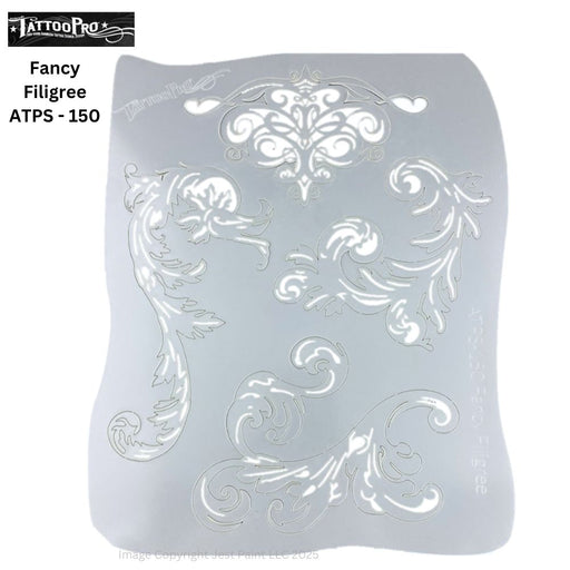 Tattoo Pro 150 - Body Painting Stencil - Fancy Filigree